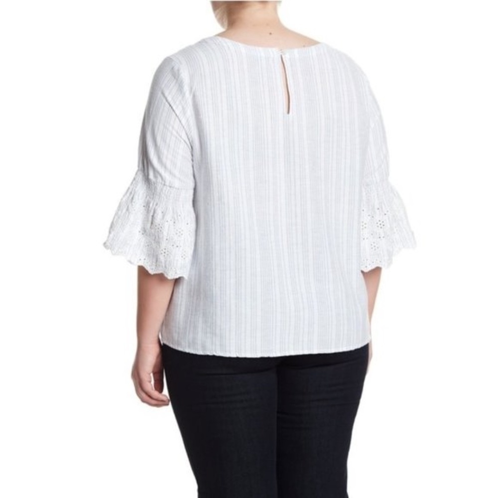 SUSINA Ruffle Sleeves Shirt (Plus) - Picture 2 of 6
